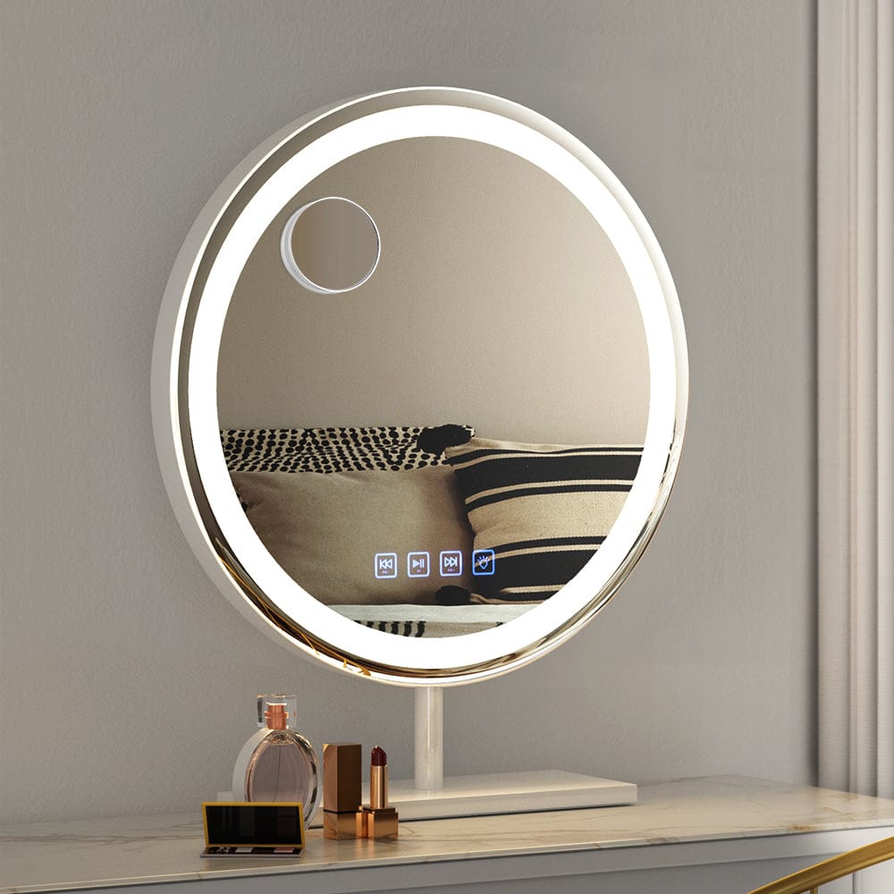 Embellir Home & Garden > Decor > Mirrors Embellir Makeup Mirror 40x40cm Hollywood Vanity with LED Light Tabletop Round