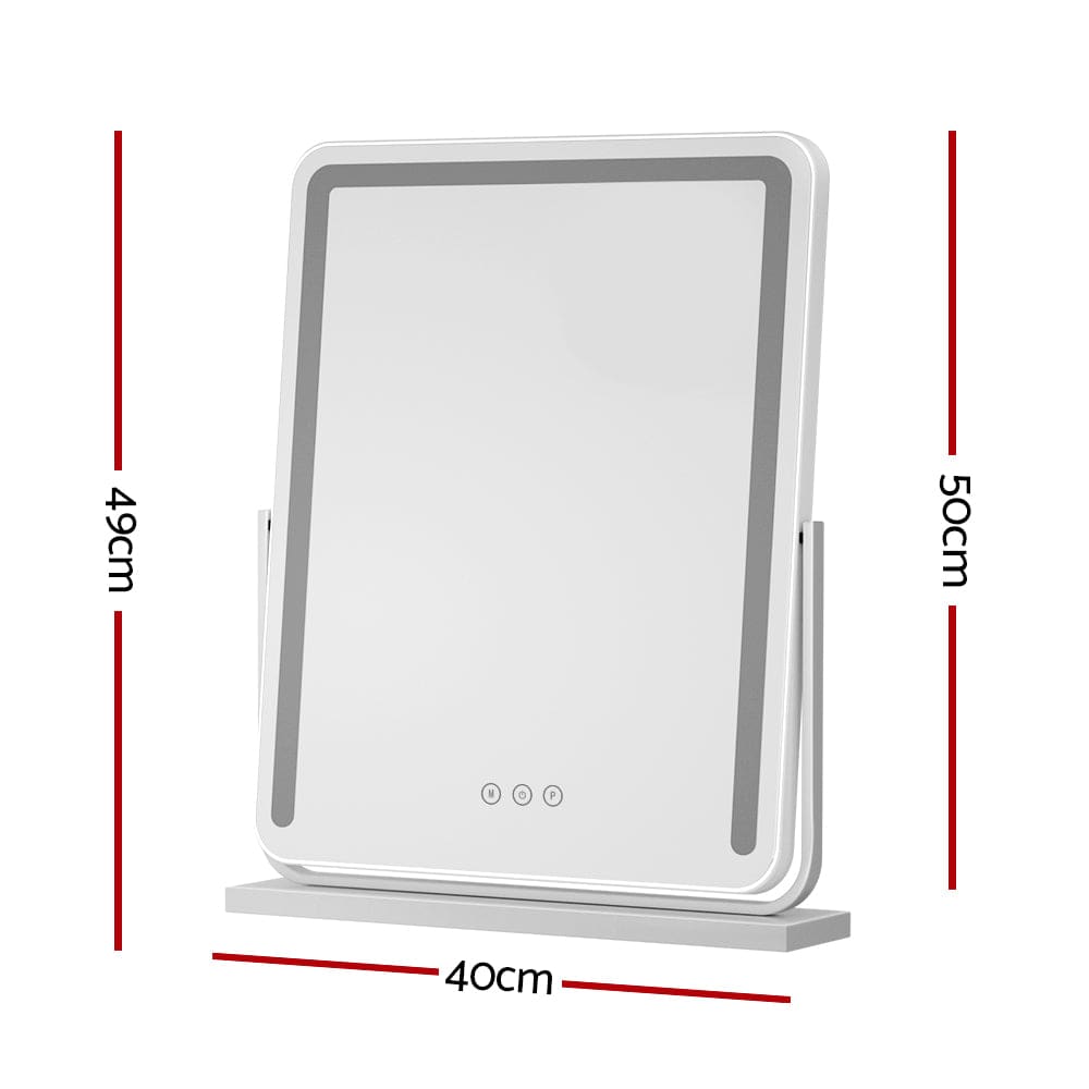 Embellir Home & Garden > Decor > Mirrors Embellir Makeup Mirror 40x50cm Hollywood Vanity with LED Light Strip Rotation