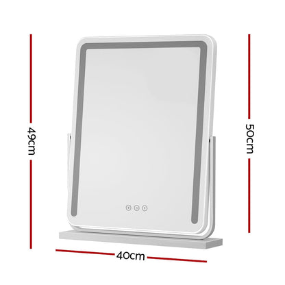 Embellir Home & Garden > Decor > Mirrors Embellir Makeup Mirror 40x50cm Hollywood Vanity with LED Light Strip Rotation