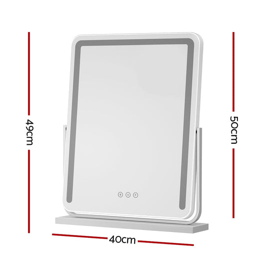 Embellir Home & Garden > Decor > Mirrors Embellir Makeup Mirror 40x50cm Hollywood Vanity with LED Light Strip Rotation