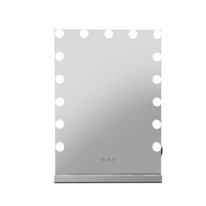 Embellir Home & Garden > Decor > Mirrors Embellir Makeup Mirror 43x61cm Hollywood Vanity with LED Light Tabletop Wall