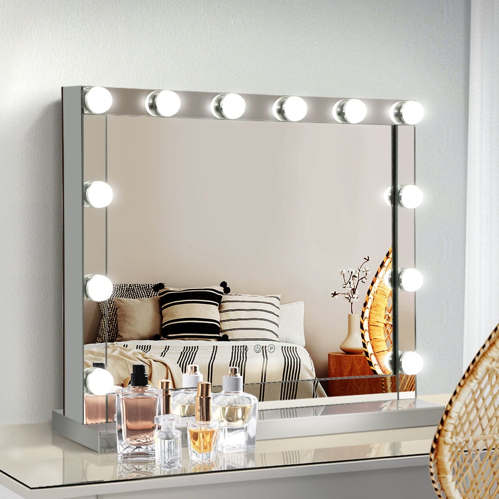 Embellir Home & Garden > Decor > Mirrors Embellir Makeup Mirror Hollywood with Light Frame Vanity Dimmable Wall 12 LED
