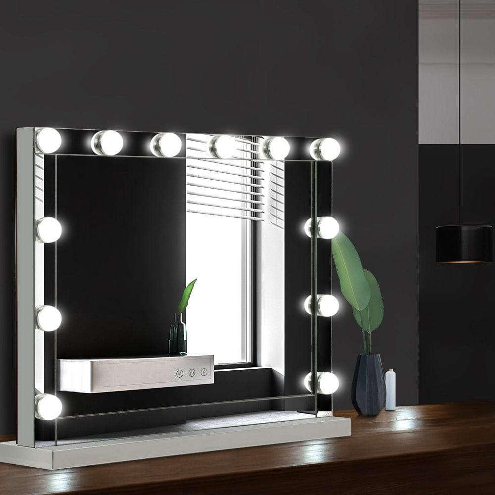 Embellir Home & Garden > Decor > Mirrors Embellir Makeup Mirror Hollywood with Light Frame Vanity Dimmable Wall 12 LED