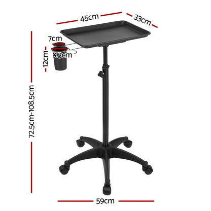 Embellir Tools > Tools Storage > Utility Trolleys Embellir Salon Trolley Cart Spa Beauty Rolling Tray Hairdressing Storage 5-wheel