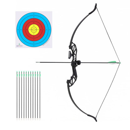 Everfit Archery Everfit 55lbs Bow Arrow Set Recurve Takedown Archery Hunting for Beginner Green