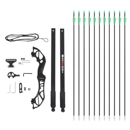 Everfit Archery Everfit 55lbs Bow Arrow Set Recurve Takedown Archery Hunting for Beginner Green