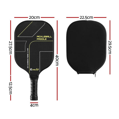 Everfit Baby & Kids > Baby & Kid's Toys > Outdoor Play Equipment Everfit 2PCS Pickleball Paddles Set Outdoor Pickle Balls Rackets with Cover Bag Training