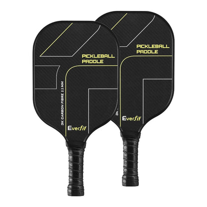 Everfit Baby & Kids > Baby & Kid's Toys > Outdoor Play Equipment Everfit 2PCS Pickleball Paddles Set Outdoor Pickle Balls Rackets with Cover Bag Training