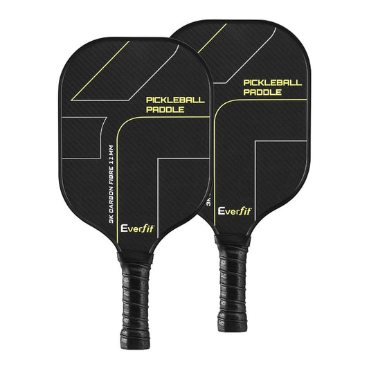 Everfit Baby & Kids > Baby & Kid's Toys > Outdoor Play Equipment Everfit 2PCS Pickleball Paddles Set Outdoor Pickle Balls Rackets with Cover Bag Training