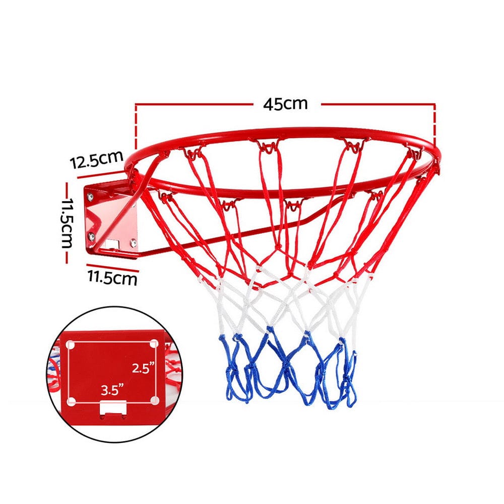 Everfit Baby & Kids > Baby & Kid's Toys > Outdoor Play Equipment Everfit Basketball Ring Hoop Rim Goal Net 45CM