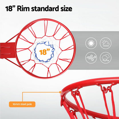 Everfit Baby & Kids > Baby & Kid's Toys > Outdoor Play Equipment Everfit Basketball Ring Hoop Rim Goal Net 45CM