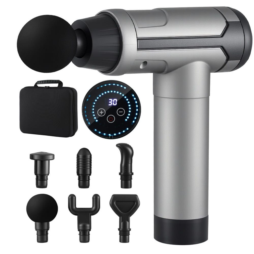 Everfit Health & Beauty > Massage & Relaxation > Massagers Everfit Massage Gun 30 Speed 6 Heads Vibration Muscle Massager Chargeable Black