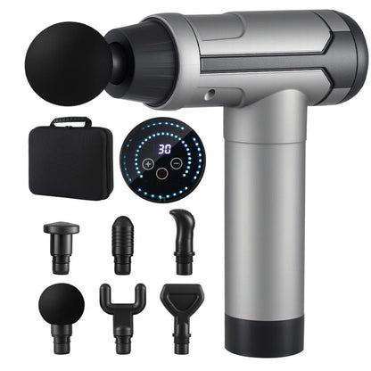 Everfit Health & Beauty > Massage & Relaxation > Massagers Everfit Massage Gun 30 Speed 6 Heads Vibration Muscle Massager Chargeable Black