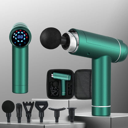 Everfit Health & Beauty > Massage & Relaxation > Massagers Everfit Massage Gun 30 Speed 6 Heads Vibration Muscle Massager Chargeable Green