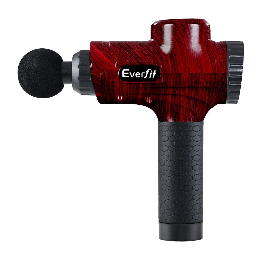 Everfit Health & Beauty > Massage & Relaxation > Massagers Everfit Massage Gun 30 Speed 6 Heads Vibration Muscle Massager Chargeable Red