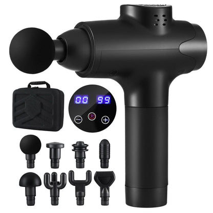 Everfit Health & Beauty > Massage & Relaxation > Massagers Everfit Massage Gun 30 Speed 8 Heads Vibration Muscle Massager Chargeable Black