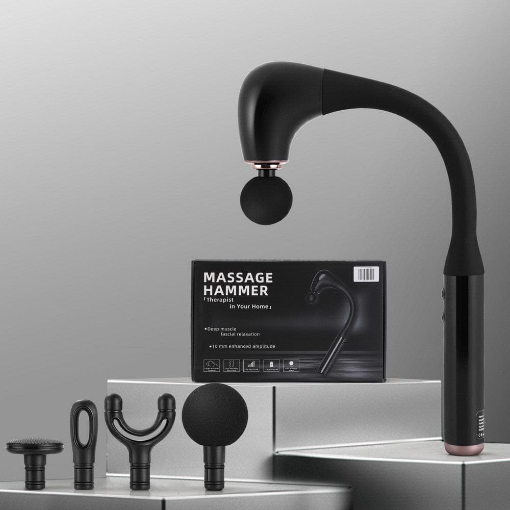 Everfit Health & Beauty > Massage & Relaxation > Massagers Everfit Massage Gun U-shaped Extended Handle Percussion Massager 4 Heads