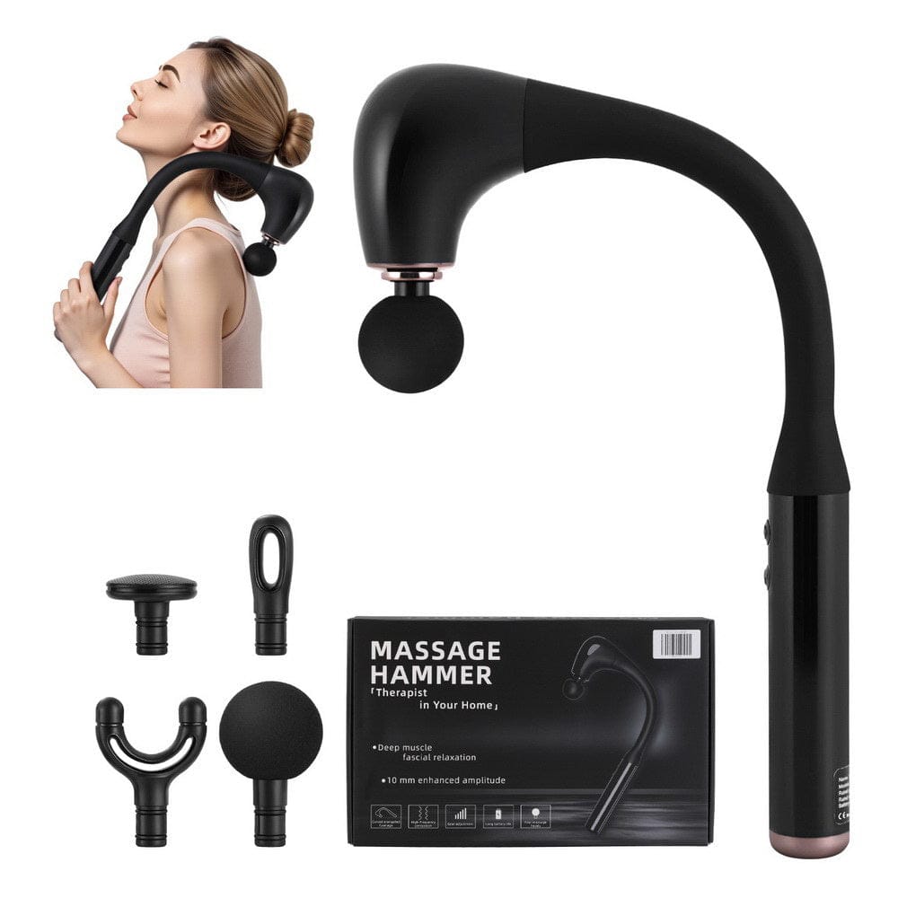 Everfit Health & Beauty > Massage & Relaxation > Massagers Everfit Massage Gun U-shaped Extended Handle Percussion Massager 4 Heads