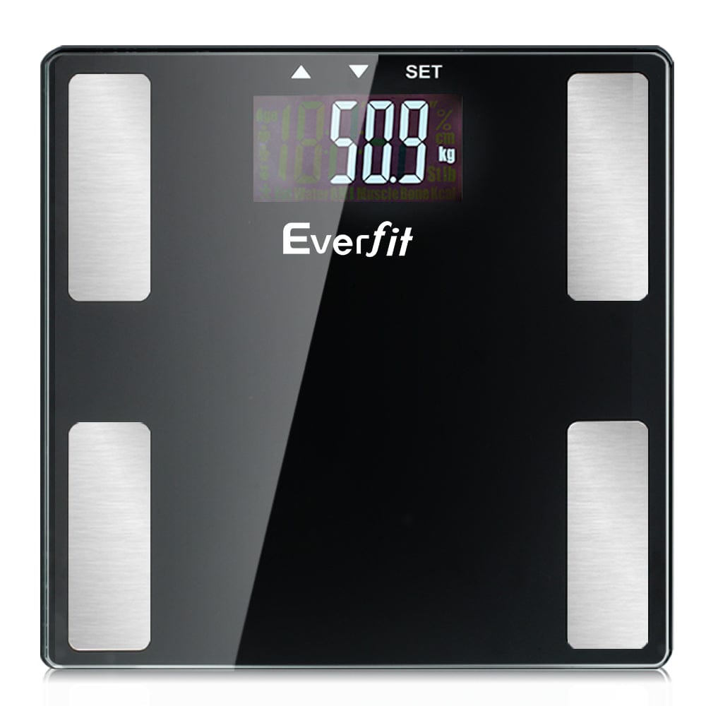 Everfit Home & Garden > Scales > Bathroom Scales Everfit Body Fat Bathroom Scale Weighing BMI Monitor Gym 180KG