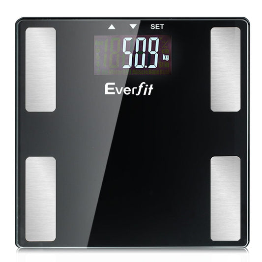 Everfit Home & Garden > Scales > Bathroom Scales Everfit Body Fat Bathroom Scale Weighing BMI Monitor Gym 180KG
