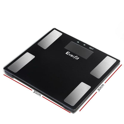 Everfit Home & Garden > Scales > Bathroom Scales Everfit Body Fat Bathroom Scale Weighing BMI Monitor Gym 180KG
