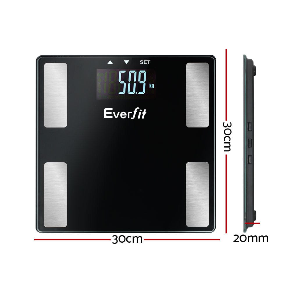 Everfit Home & Garden > Scales > Bathroom Scales Everfit Body Fat Bathroom Scale Weighing Wireless Bluetooth Gym 180KG