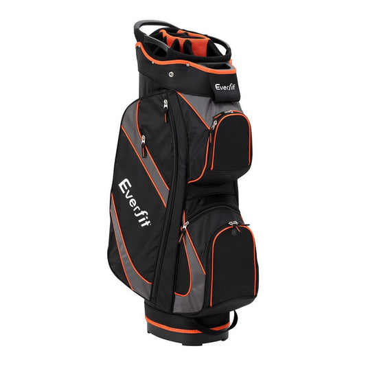 Everfit Home & Garden > Travel > Duffel Bags Everfit 14 Ways Dividers Golf Bag Stand Insulated Carry Bag Zippered Rain Cover