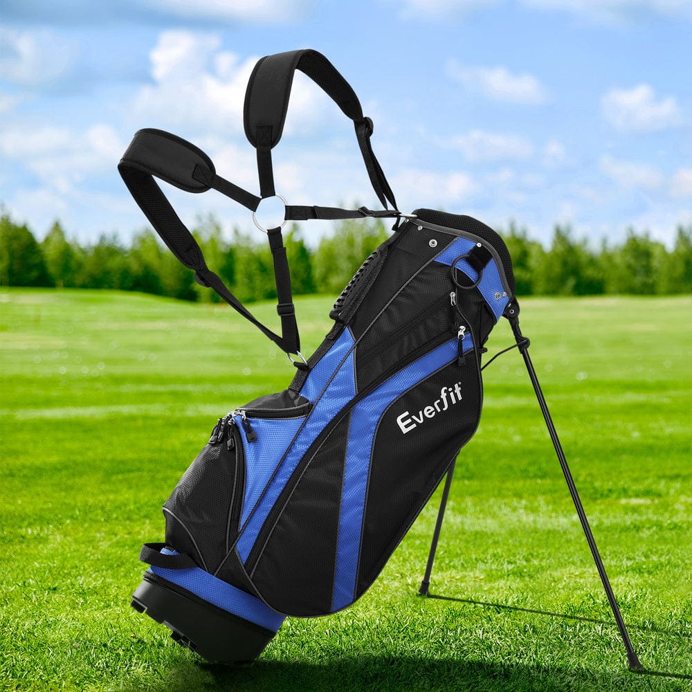 Everfit Home & Garden > Travel > Duffel Bags Everfit 6 Way Dividers Golf Bag Stand Insulated Carry Bag Zippered Rain Cover