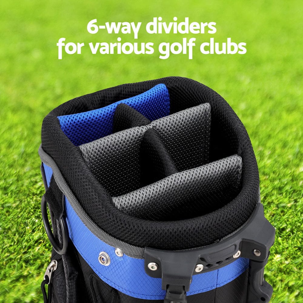 Everfit Home & Garden > Travel > Duffel Bags Everfit 6 Way Dividers Golf Bag Stand Insulated Carry Bag Zippered Rain Cover