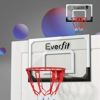 Everfit Sports & Fitness > Ball Sports > Basketball & Basketball Accessories Everfit 23" Mini Basketball Hoop Backboard Door Wall Mounted Sports Kids Black