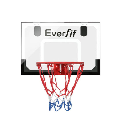 Everfit Sports & Fitness > Ball Sports > Basketball & Basketball Accessories Everfit 23" Mini Basketball Hoop Backboard Door Wall Mounted Sports Kids Black
