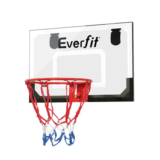 Everfit Sports & Fitness > Ball Sports > Basketball & Basketball Accessories Everfit 23" Mini Basketball Hoop Backboard Door Wall Mounted Sports Kids Black