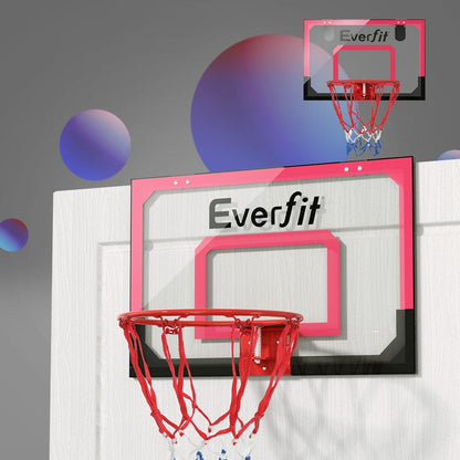 Everfit Sports & Fitness > Ball Sports > Basketball & Basketball Accessories Everfit 23" Mini Basketball Hoop Backboard Door Wall Mounted Sports Kids Red