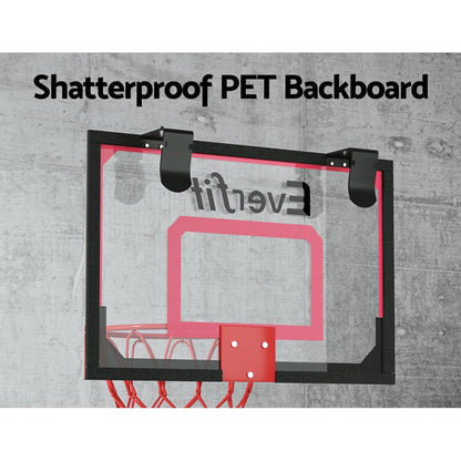 Everfit Sports & Fitness > Ball Sports > Basketball & Basketball Accessories Everfit 23" Mini Basketball Hoop Backboard Door Wall Mounted Sports Kids Red