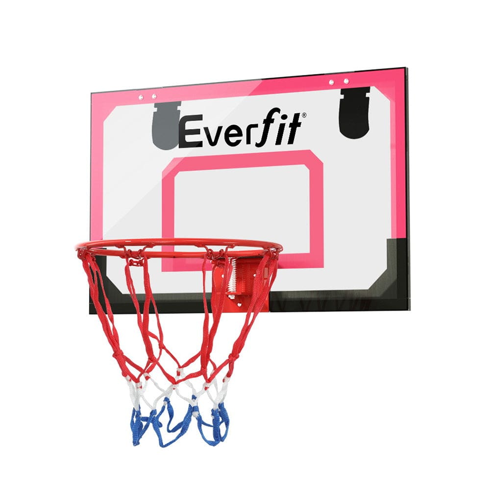 Everfit Sports & Fitness > Ball Sports > Basketball & Basketball Accessories Everfit 23" Mini Basketball Hoop Backboard Door Wall Mounted Sports Kids Red