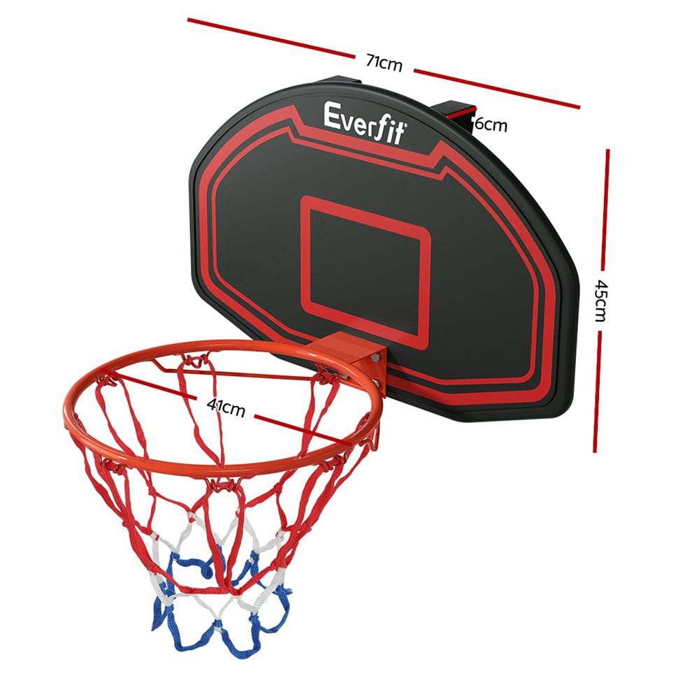 Everfit Sports & Fitness > Ball Sports > Basketball & Basketball Accessories Everfit 38" Basketball Hoop Backboard Door Wall Mounted Ring Net Sports Kids