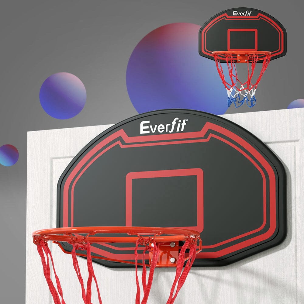 Everfit Sports & Fitness > Ball Sports > Basketball & Basketball Accessories Everfit 38" Basketball Hoop Backboard Door Wall Mounted Ring Net Sports Kids