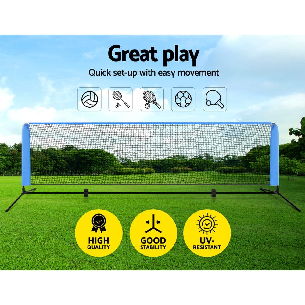 Everfit Sports & Fitness > Ball Sports > Basketball & Basketball Accessories Everfit 3m Badminton Tennis Net Portable Volleyball Kit Adjustable Height
