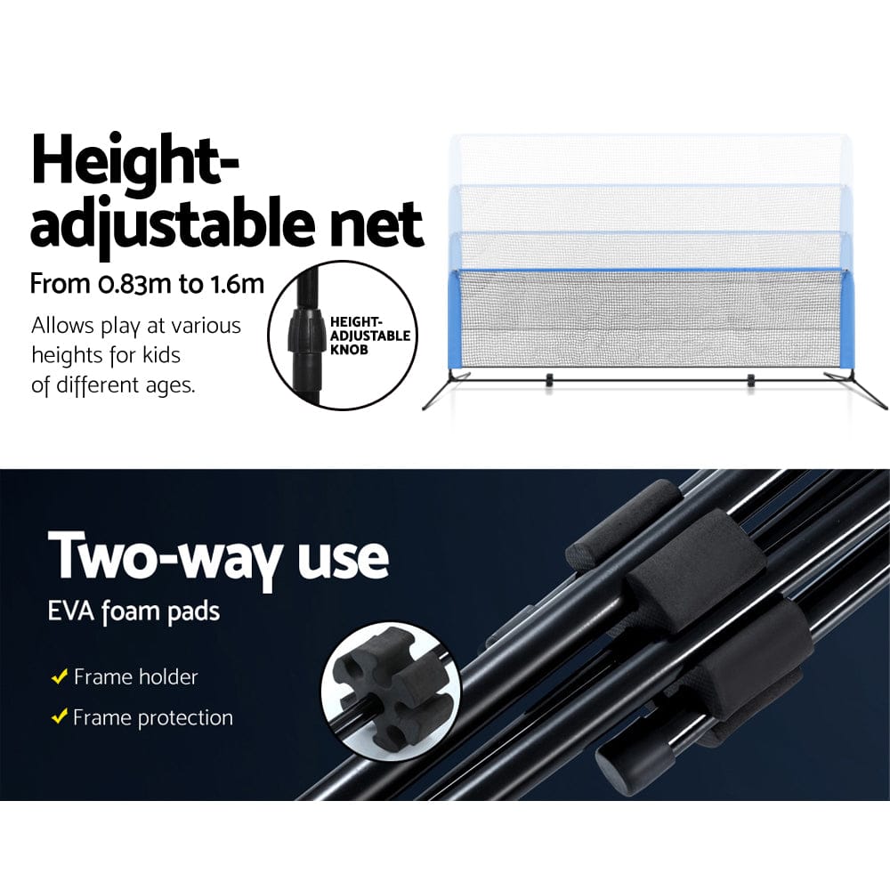 Everfit Sports & Fitness > Ball Sports > Basketball & Basketball Accessories Everfit 3m Badminton Tennis Net Portable Volleyball Kit Adjustable Height