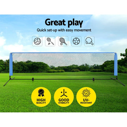 Everfit Sports & Fitness > Ball Sports > Basketball & Basketball Accessories Everfit 4m Badminton Tennis Net Portable Volleyball Kit Adjustable Height