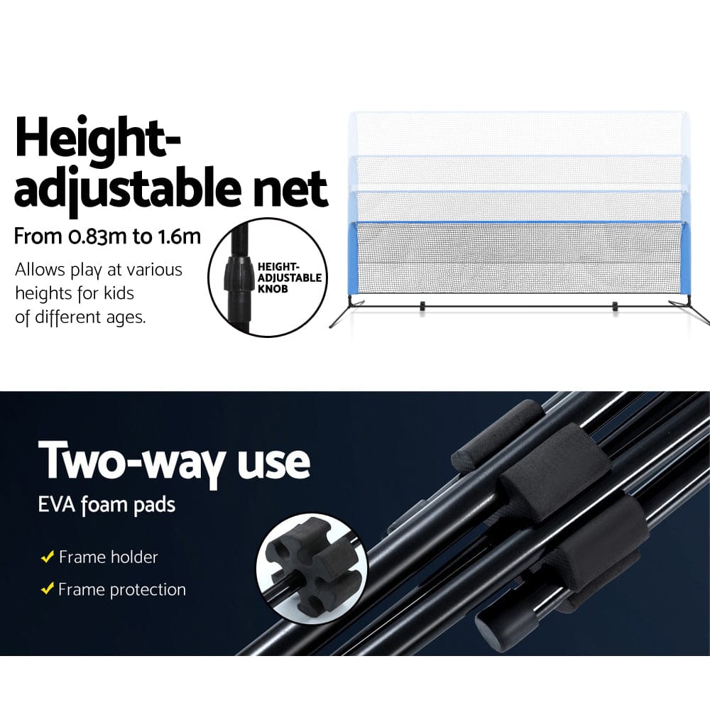 Everfit Sports & Fitness > Ball Sports > Basketball & Basketball Accessories Everfit 4m Badminton Tennis Net Portable Volleyball Kit Adjustable Height