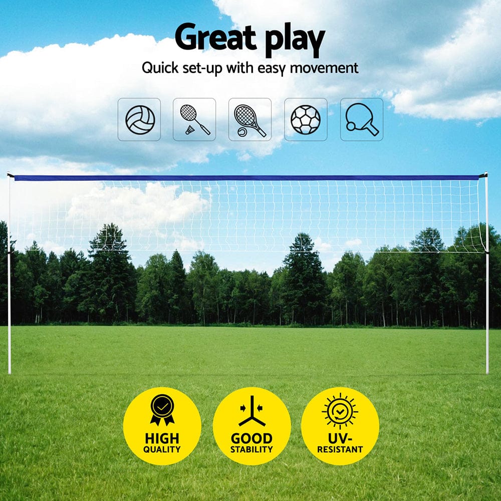 Everfit Sports & Fitness > Ball Sports > Basketball & Basketball Accessories Everfit 6M Portable Volleyball Net Set Adjustable Height Multi-Sport Net with Ball and Bag