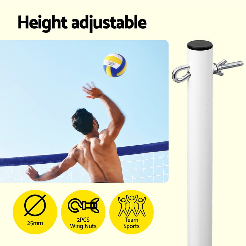 Everfit Sports & Fitness > Ball Sports > Basketball & Basketball Accessories Everfit 6M Portable Volleyball Net Set Adjustable Height Multi-Sport Net with Ball and Bag