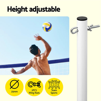 Everfit Sports & Fitness > Ball Sports > Basketball & Basketball Accessories Everfit 6M Portable Volleyball Net Set Adjustable Height Multi-Sport Net with Ball and Bag