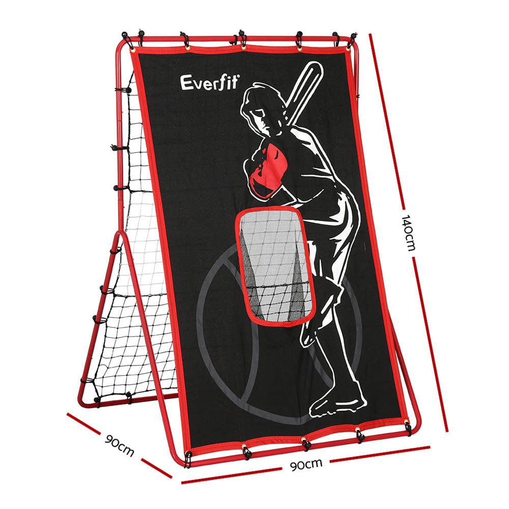 Everfit Sports & Fitness > Ball Sports > Basketball & Basketball Accessories Everfit Baseball Net Rebound Pitching Kit Target Hitter 2 in 1 Training Aid