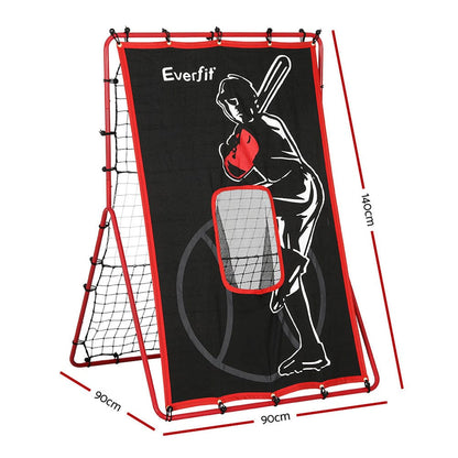 Everfit Sports & Fitness > Ball Sports > Basketball & Basketball Accessories Everfit Baseball Net Rebound Pitching Kit Target Hitter 2 in 1 Training Aid