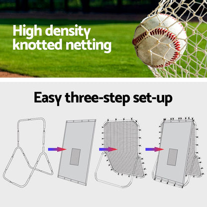 Everfit Sports & Fitness > Ball Sports > Basketball & Basketball Accessories Everfit Baseball Net Rebound Pitching Kit Target Hitter 2 in 1 Training Aid