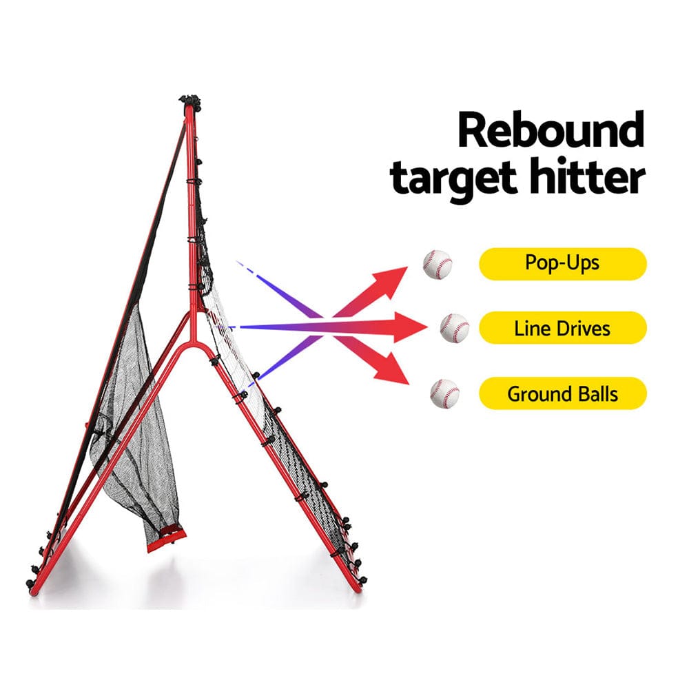 Everfit Sports & Fitness > Ball Sports > Basketball & Basketball Accessories Everfit Baseball Net Rebound Pitching Kit Target Hitter 2 in 1 Training Aid