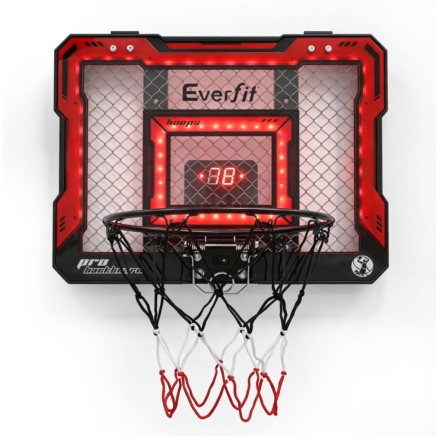 Everfit Sports & Fitness > Ball Sports > Basketball & Basketball Accessories Everfit Mini Basketball Hoop Over Door Indoor LED Scoreboard Kids Set 40x30cm