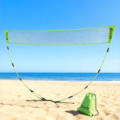 Everfit Sports & Fitness > Ball Sports > Netball & Netball Accessories Everfit 3M Badminton Tennis Net Portable Volleyball Kit Yellow
